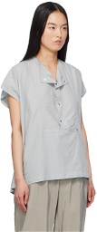 LEMAIRE Gray Cap Sleeve Blouse