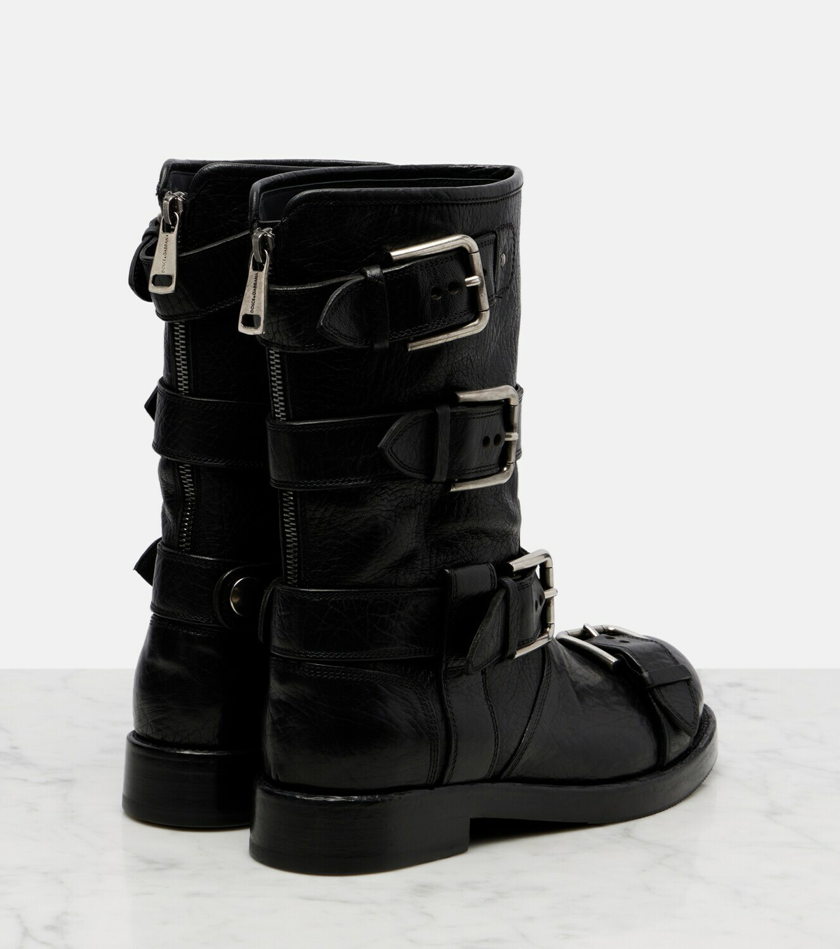 Dolce&Gabbana Leather biker boots
