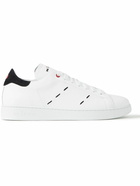 Kiton - Suede-Trimmed Leather Sneakers - White