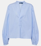 Polo Ralph Lauren Balloon-sleeve denim blouse