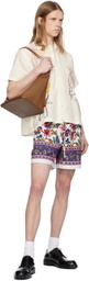 HARAGO White Embroidered Cowboy Shirt