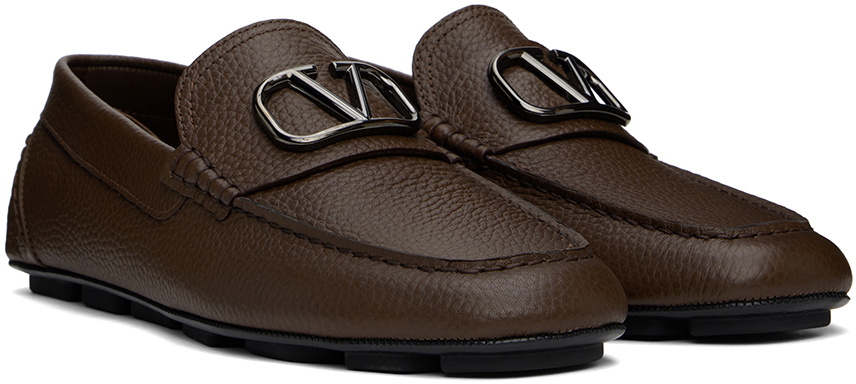 Valentino Garavani Vlogo brown driving loafers 19183148_42206966_322.jpg main image 4