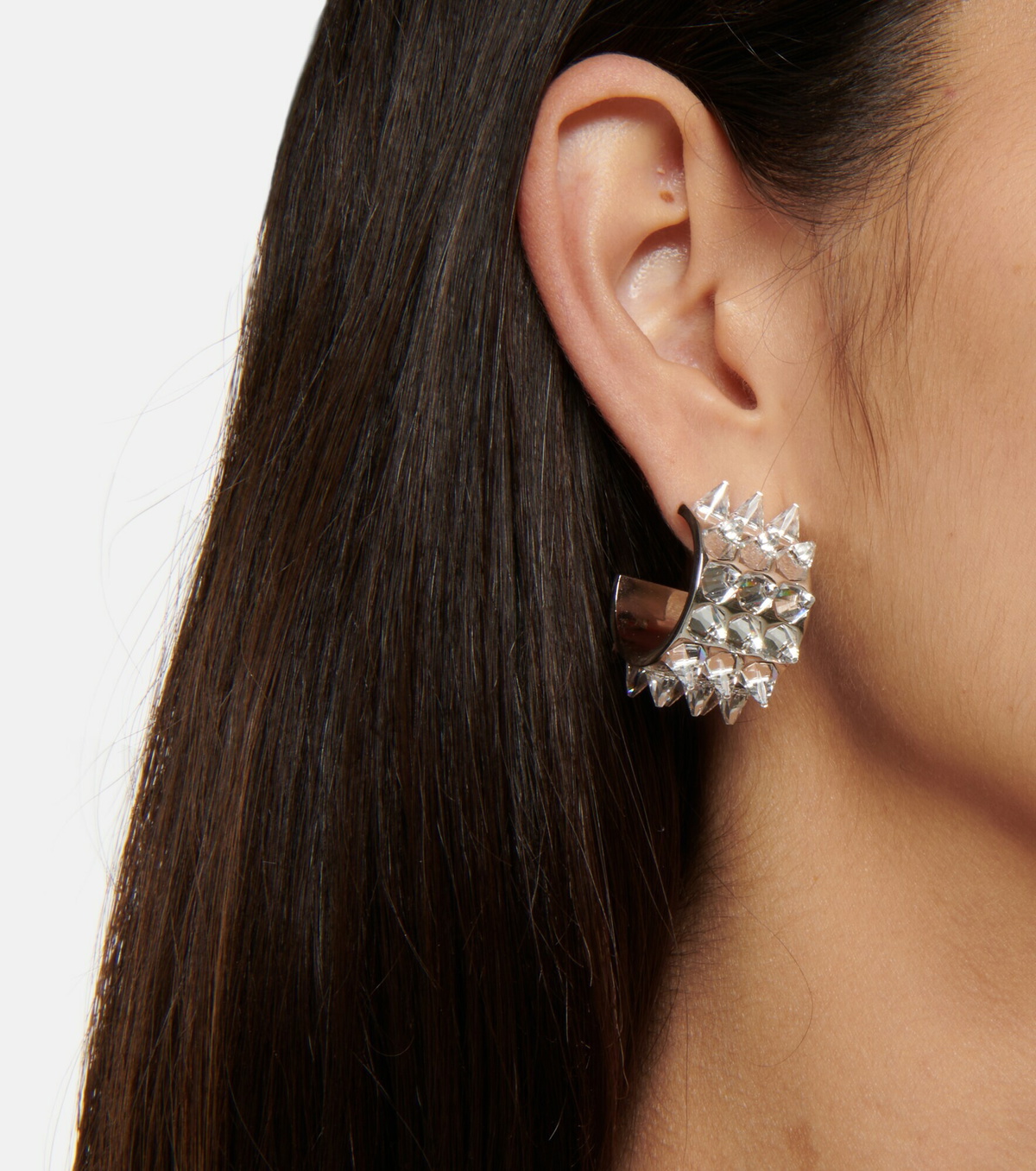 ピアス AMINA MUADDI Embellished l big Karma earrings Amina Muaddi - Karma crystal-embellished earrings Amina Muaddi