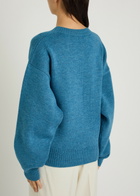 Rohe V-neck Wool Jumper Blue
