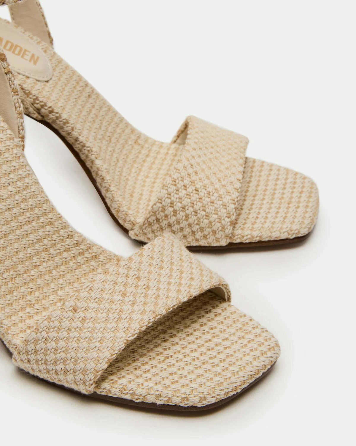Steve Madden Messa Heels in Natural Raffia