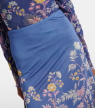 Etro Printed asymmetric maxi skirt