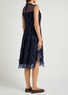 3.1 Phillip Lim Floral-embroidered Fringed Cotton Midi Dress Navy