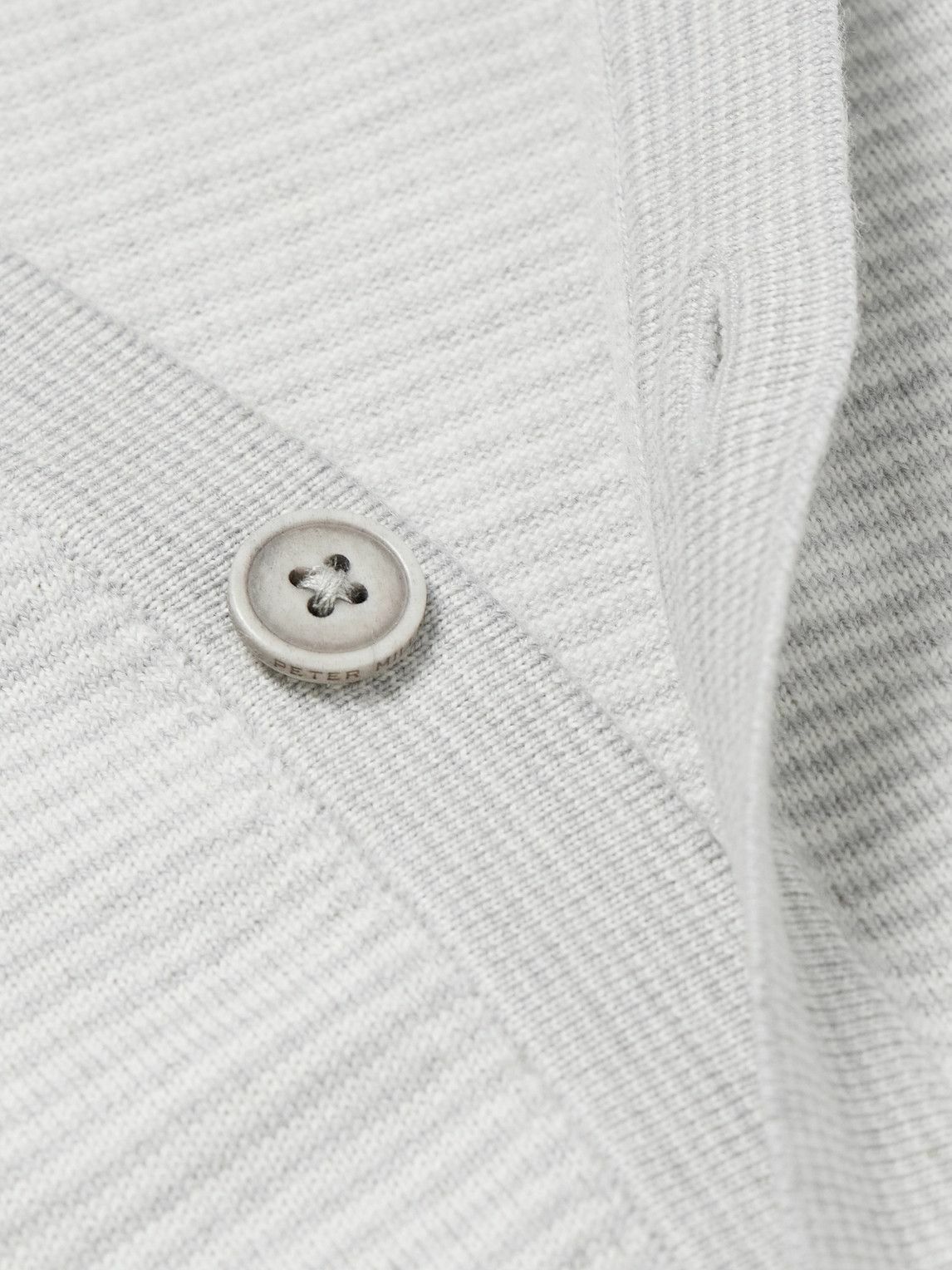 Peter Millar - Cane Striped Wool Cardigan - Gray