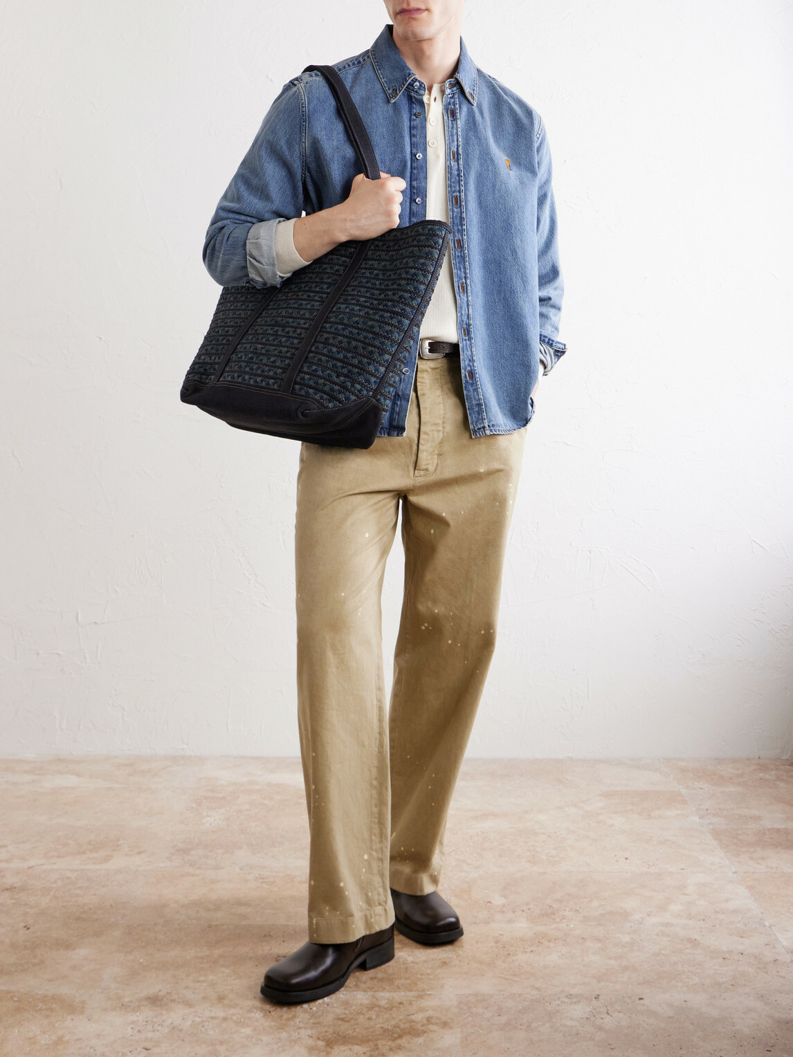 RRL - Banks Beach Medium Woven Tote