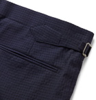Richard James - Spirit Slim-Fit Textured Wool and Cotton-Blend Suit Trousers - Blue