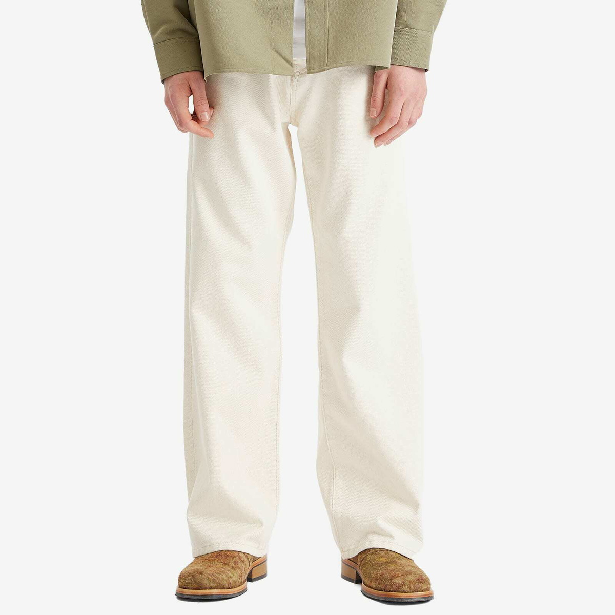 Róhe Men's Relaxed Leg Jeans in Natural White