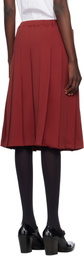 Comme des Garçons Girl Burgundy Polyester Jersey Midi Skirt