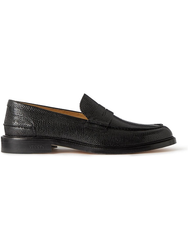 Photo: VINNY's - New Townee Leather Penny Loafers - Black