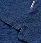 Orlebar Brown - Arlo Slim-Fit Indigo-Dyed Mélange Cotton-Jersey Henley T-Shirt - Blue