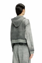 Diesel Zip-up hoodie in trompe l'oeil Jogg Jeans - Sweaters Womens in Grey