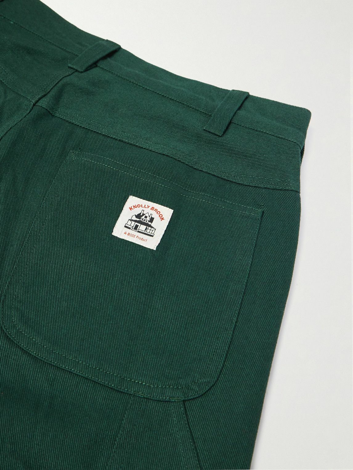 BODE - Knolly Brook Straight-Leg Cotton-Twill Trousers - Green