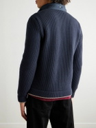 Herno - Slim-Fit Wool and Quilted Shell Down Jacket - Blue