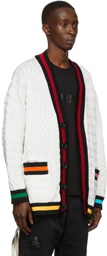 mastermind WORLD White Polyester Cardigan