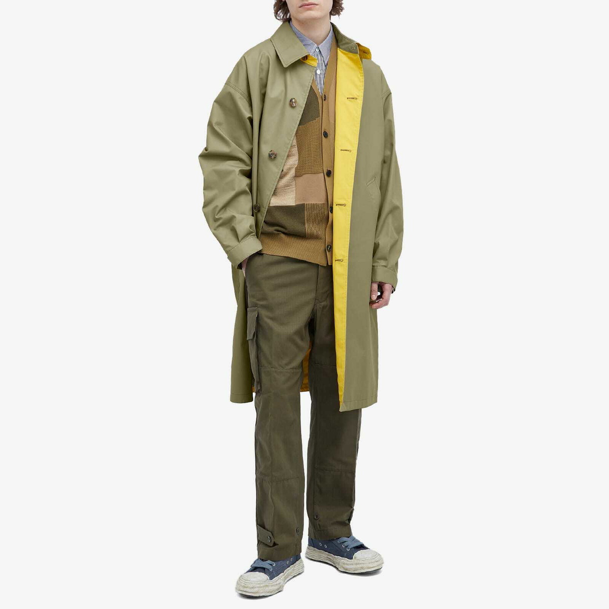 Comme des Garçons Homme Men's Nylon Garardine Trench Coat in