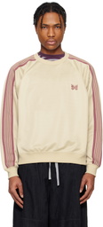 NEEDLES Off-White Track Crew Neck Sweatshirt