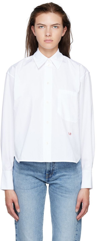 Photo: Victoria Beckham White Cropped Shirt