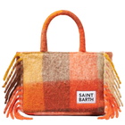 MC2 Saint Barth Colette Handbag With Multicolor Check And Fringes