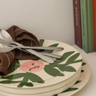 HAY x Emma Kohlmann La Pittura Plate in Blush Face Vine 