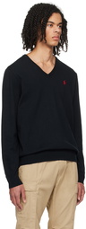 Polo Ralph Lauren Black V-Neck Sweater