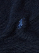 Polo Ralph Lauren - Logo-Embroidered Cotton-Jersey Half-Zip Sweater - Blue