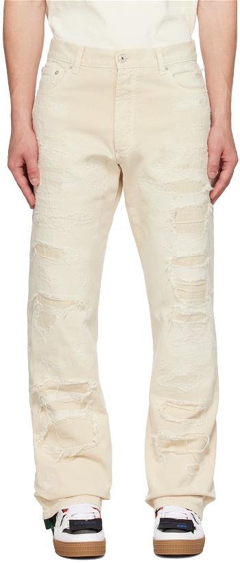 Photo: Heron Preston Off-White Regular 5-Pockets Jeans