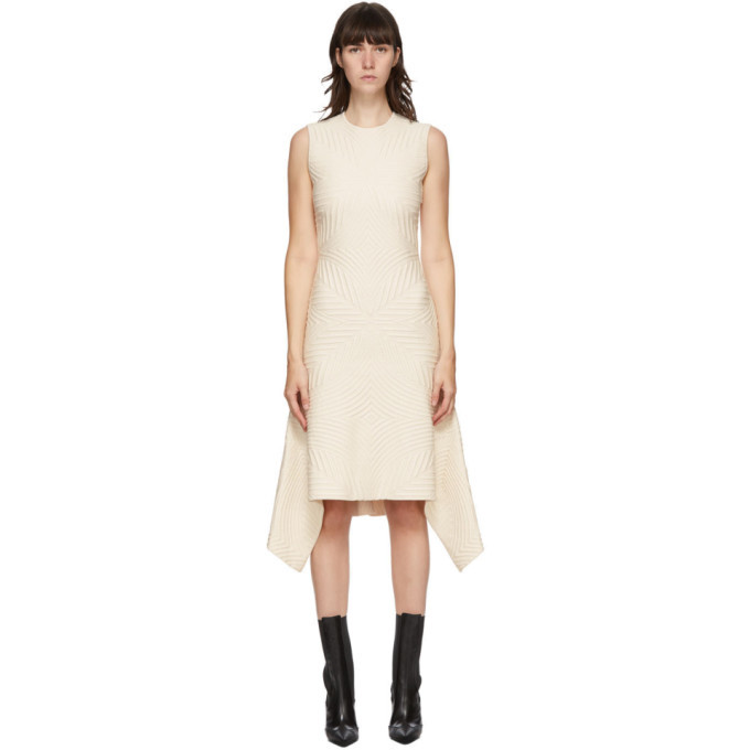 Alexander McQueen Off White Quilted Knit Dress Alexander McQueen