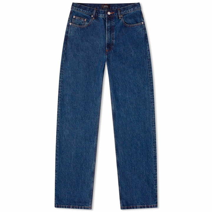 Photo: A.P.C. Men's Relaxed Jeans in Washed Indigo