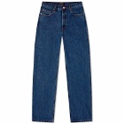 A.P.C. Men's Relaxed Jeans in Washed Indigo