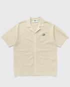 Bstn Brand Summer Knit Shirt Beige - Mens - Shortsleeves