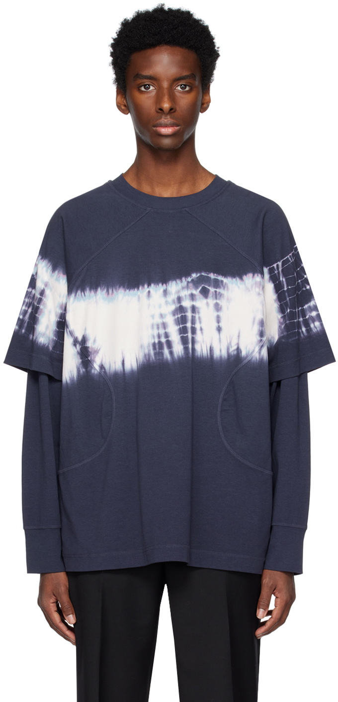 WYNN HAMLYN Gray Wave Long Sleeve T-Shirt
