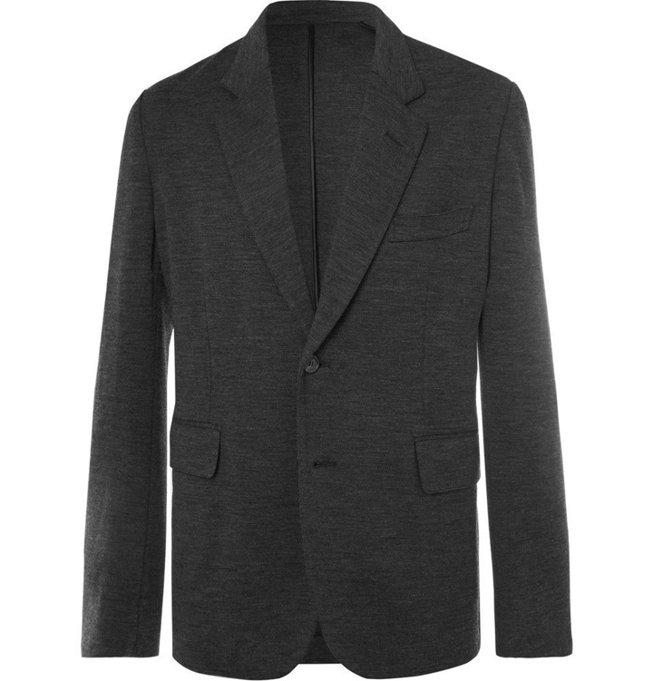 Photo: Brioni - Dark-Grey Mélange Stretch-Virgin Wool Suit Jacket - Men - Dark gray