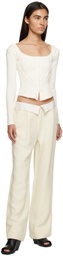 Talia Byre Off-White Loose Tailored Trousers