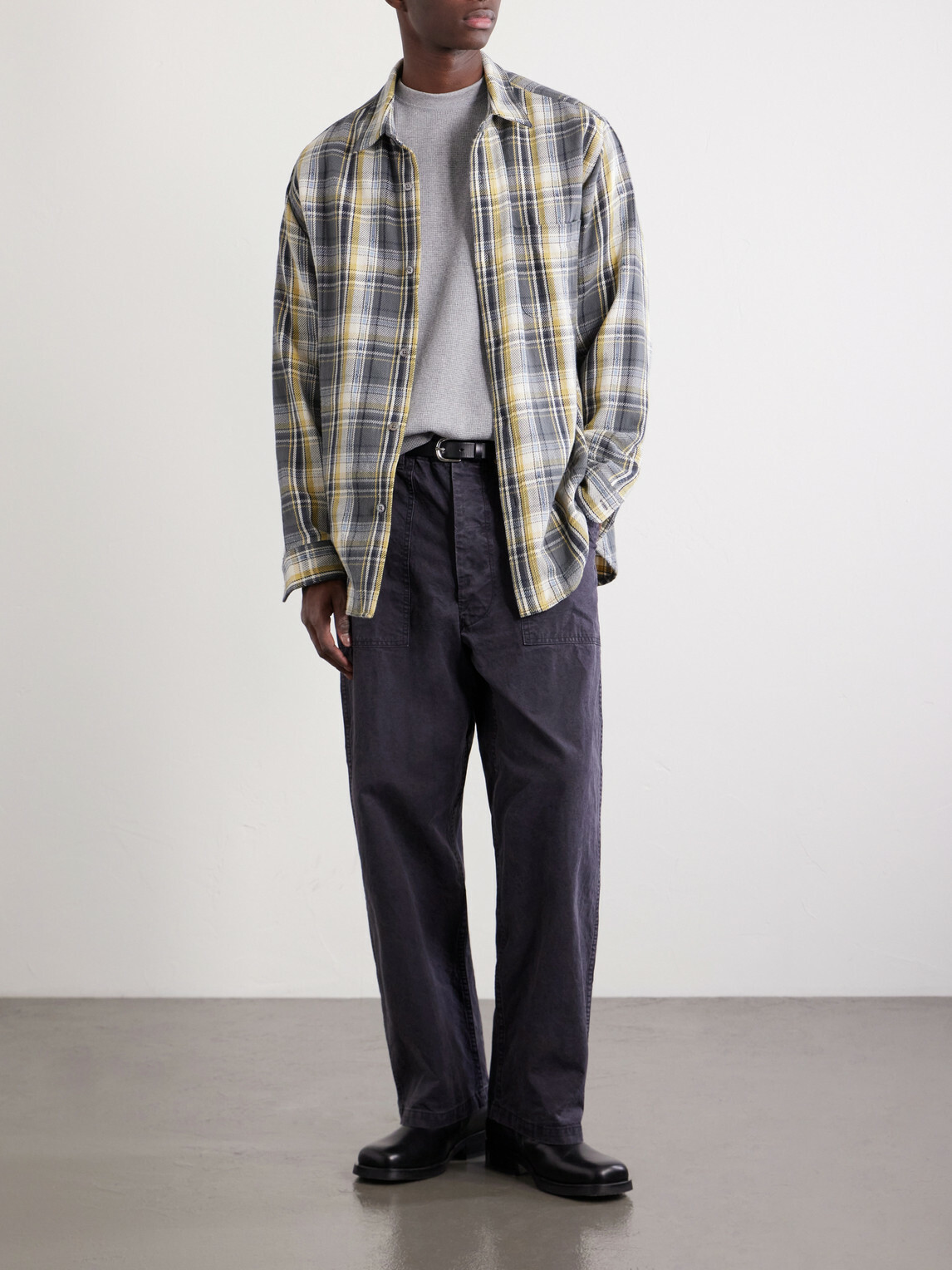 OrSlow - Summer Fatigue Straight-Leg Cotton Trousers - Black