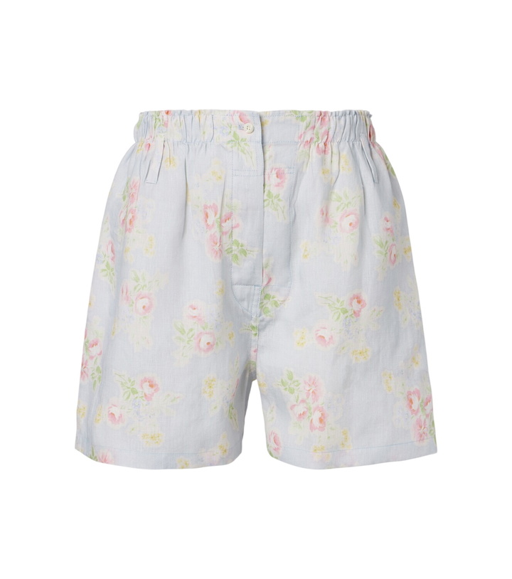 Photo: Prada Floral linen shorts