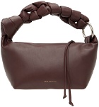 Dries Van Noten Burgundy Leather Braided Top Handle Bag