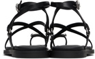 rag & bone Black Geo Toe Ring Sandals