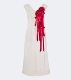 Simone Rocha Embellished floral-appliqué tulle midi dress