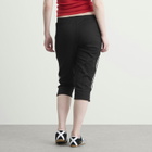 Adidas Women's Adicolor 3-Stripes Capri Track Pant in Black/White