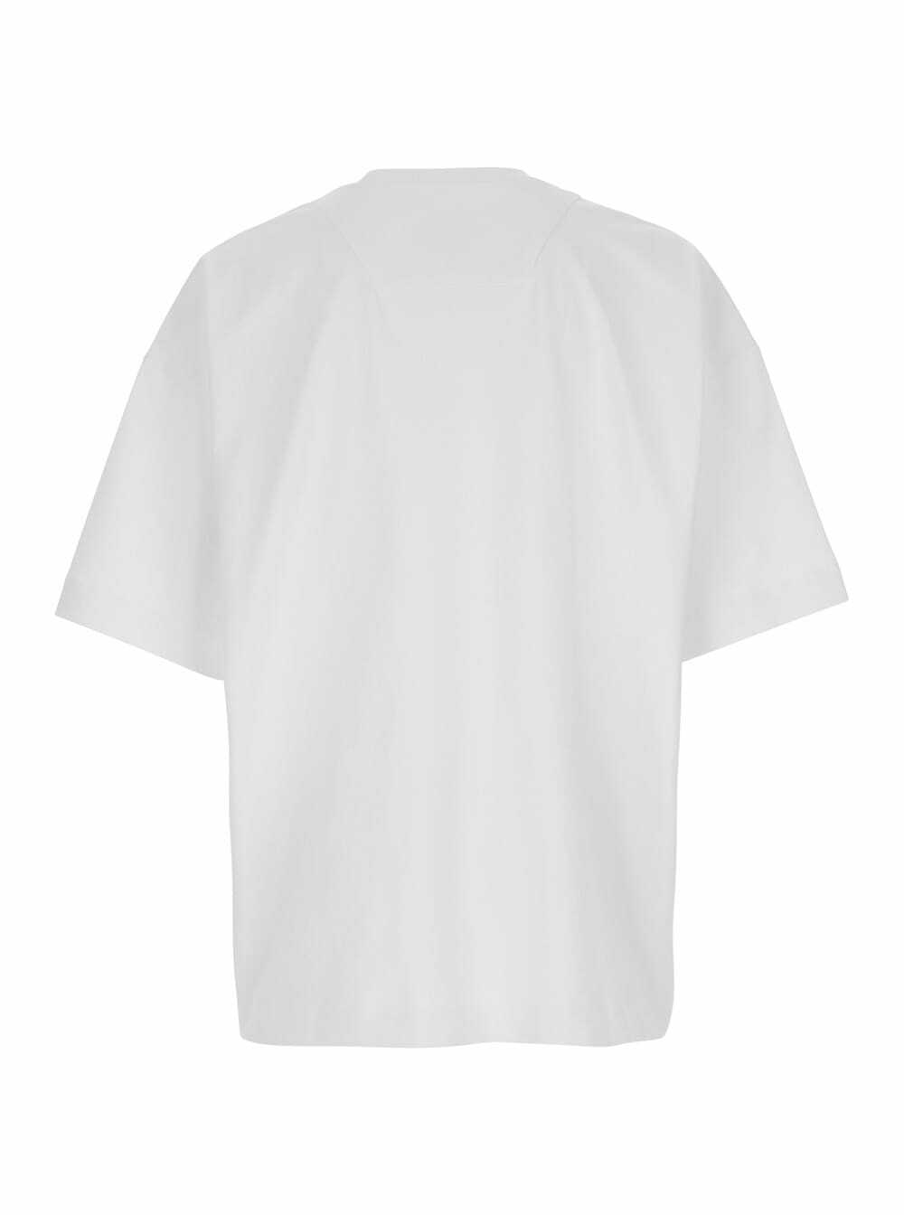 Juun.J White T-shirt With Tone-on-tone Logo Embroidered On The Front In Cotton Man