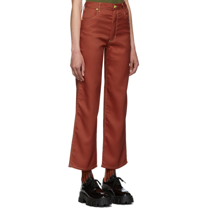 Eckhaus Latta Red Wide Leg Jeans Eckhaus Latta