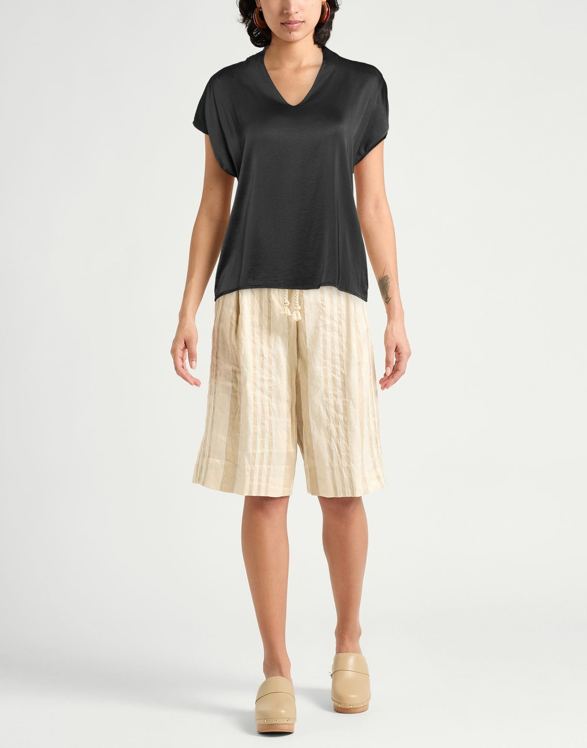 Manila Grace Womens Top in Black