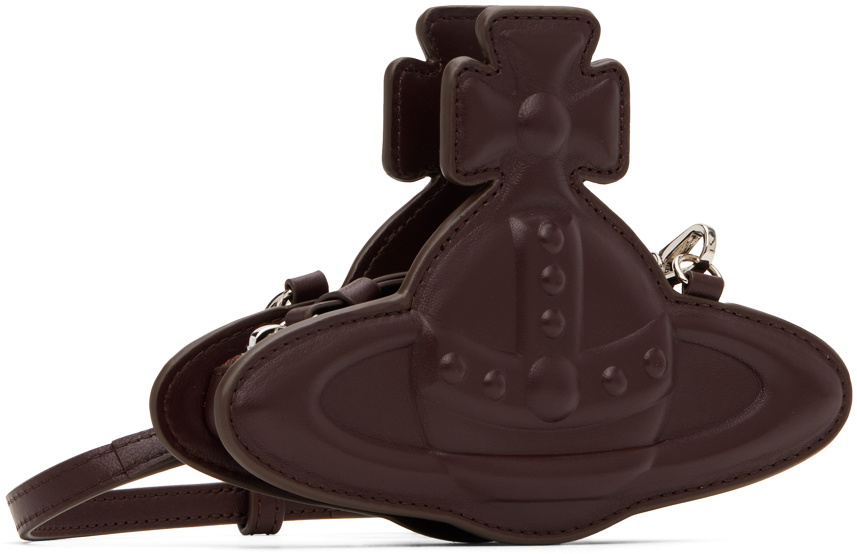 Vivienne Westwood Brown Nano Orb Crossbody Bag Vivienne Westwood