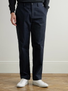 Sunspel - Straight-Leg Cotton-Drill Trousers - Blue