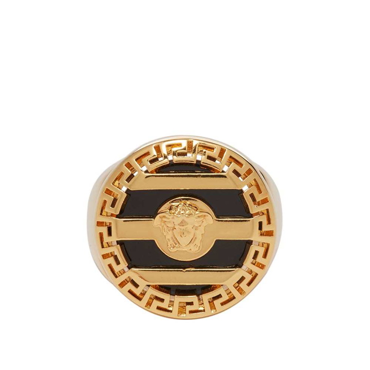 Photo: Versace Medusa Head Stripe Signet Ring