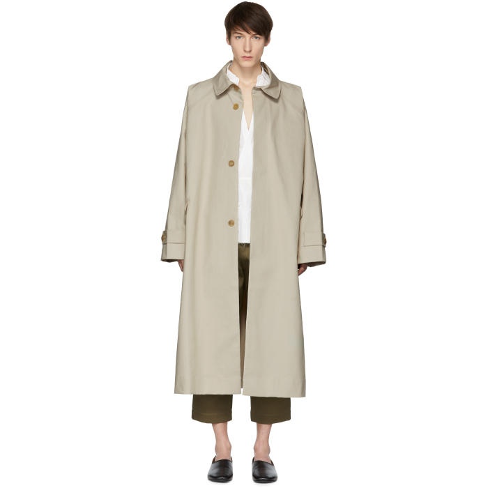 Photo: Hed Mayner Beige Cotton Trench Coat